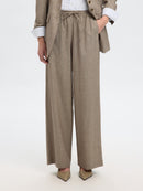 Melli Extra Wide Trouser - Oatmeal Melange