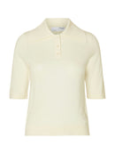 Thea Merino Polo Shirt - Snow White