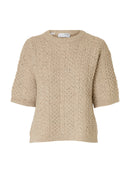 Nelly Short Sleeve Jumper - Birch Melange