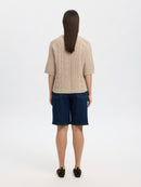 Nelly Short Sleeve Jumper - Birch Melange