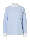 Ilina Relaxed Shirt - Cashmere Blue/stripes