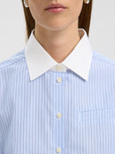 Ilina Relaxed Shirt - Cashmere Blue/stripes