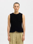 Darla Sleeveless Jumper - Black