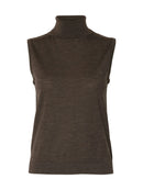 Thea Roll Neck Jumper - Chocolate Chip Melange