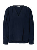 Iona Long Sleeve Top - Dark Sapphire