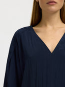 Iona Long Sleeve Top - Dark Sapphire
