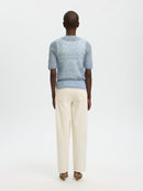 Mayer Round Neck Jumper - Dusty Blue