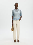 Mayer Round Neck Jumper - Dusty Blue