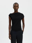 Molly Cold Shoulder Top - Black