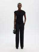 Molly Cold Shoulder Top - Black