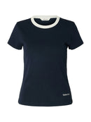 Milly Short Sleeve Tee - Dark Sapphire/egret