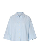 Ester Oversize 3/4 Sleeve Shirt - Malibu Blue
