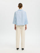 Ester Oversize 3/4 Sleeve Shirt - Malibu Blue