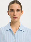 Ester Oversize 3/4 Sleeve Shirt - Malibu Blue