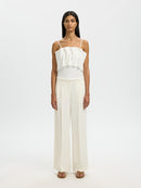 Vinelle Pleat Bandeau Top - Snow White