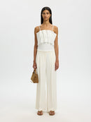 Vinelle Pleat Bandeau Top - Snow White