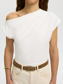 Molly Cold Shoulder Top - Bright White