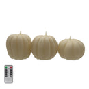 Set of 3 Flickering Pumpkins with Remote