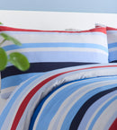 Simply Stripes Duvet Cover Set - Blue