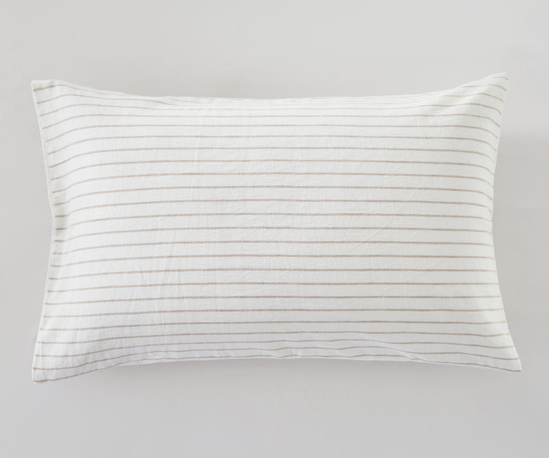 Slouchie Stripe Duvet Cover Set - Natural