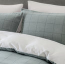 Soft Squares Duvet Cover Set - Blue