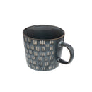 Mug - Navy Lined Reactive Glaze