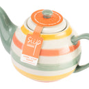 Multi Stripe Autumn 2 Cup Teapot