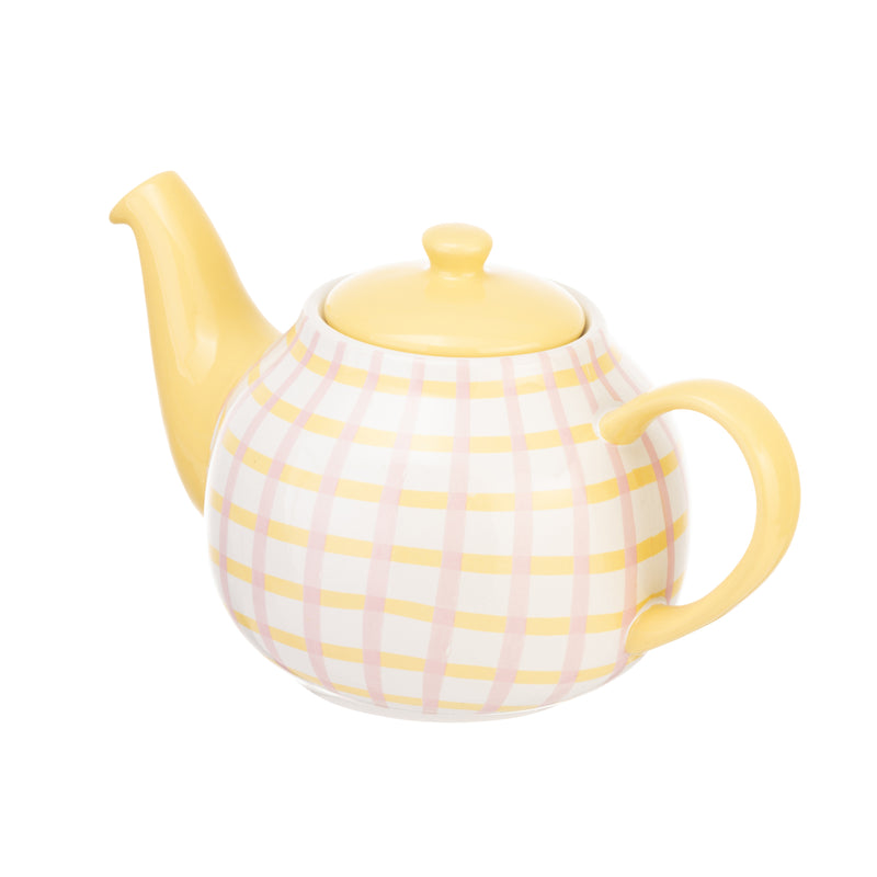 Gingham 2 Cup Teapot - Pink