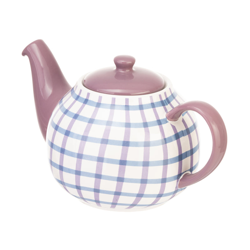 Gingham 2 Cup Teapot - Purple