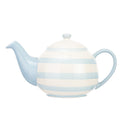 Wide Horizontal Stripe 2 Cup Teapot - Blue