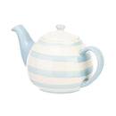 Wide Horizontal Stripe 2 Cup Teapot - Blue