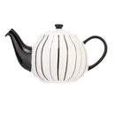 Vertical Stripe 6 Cup Teapot - Grey