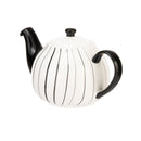 Vertical Stripe 6 Cup Teapot - Grey