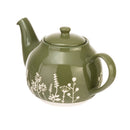 Wax Resist Floral 2 Cup Teapot - Green