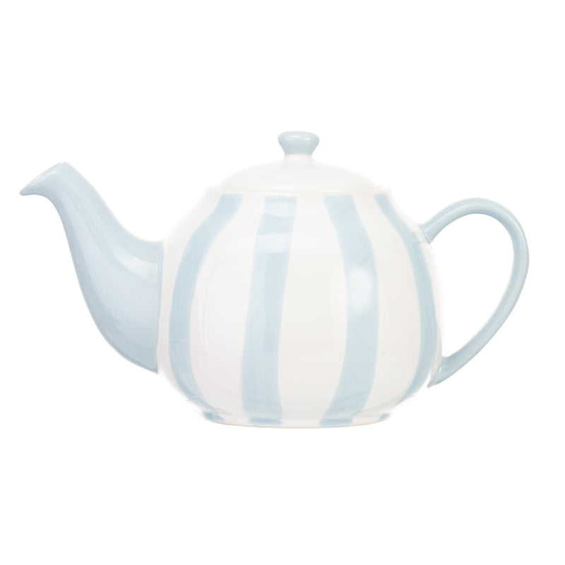 Wide Vertical Stripe 2 Cup Teapot - Blue