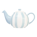 Wide Vertical Stripe 6 Cup Teapot - Blue