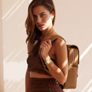 Nuitée Petite Backpack - Camel & Gold