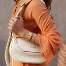 Sacroisé Petite Crossbody - Beige & Gold