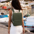 Nuitée Petite Backpack - Dark Green, Beige & Gold