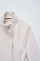 Belted Wool Coat - Cream