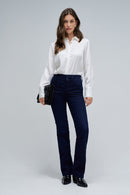 Secret Bootcut with Rhinestone Detail - Blue