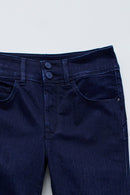 Secret Bootcut with Rhinestone Detail - Blue