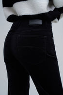 Straight Corduroy Jeans - Black