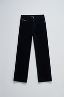 Straight Corduroy Jeans - Black