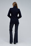 Short Wool Peacoat - Navy