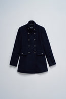 Short Wool Peacoat - Navy