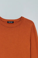 Basic Long Sleeve T-Shirt - Orange