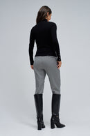 Long Sleeve Turtleneck T-Shirt - Black