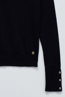 Long Sleeve Turtleneck T-Shirt - Black