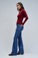 Long Sleeve Turtleneck T-Shirt - Red